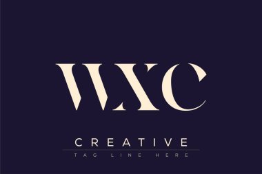 WXC soyut harf logosu tasarımı. Bu logo üç soyut harf tarafından tasarlanmıştır..