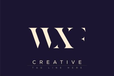 WXF soyut harf logosu tasarımı. Bu logo üç soyut harf tarafından tasarlanmıştır..