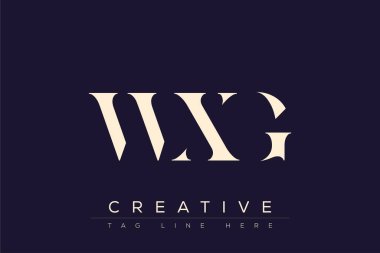 WXG soyut harf logosu tasarımı. Bu logo üç soyut harf tarafından tasarlanmıştır..