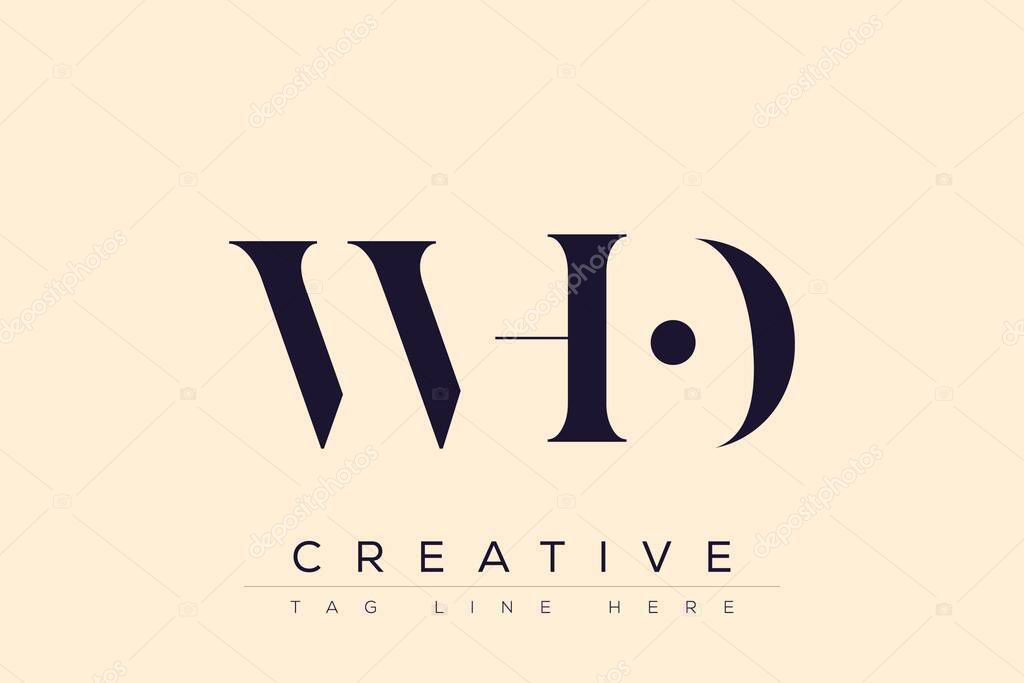 WHO abstract letter logo design. This logo is designed by three abstract letters.
