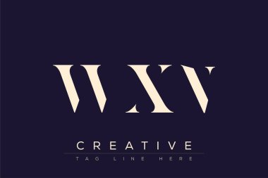 WXN soyut harf logosu tasarımı. Bu logo üç soyut harf tarafından tasarlanmıştır..