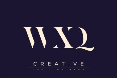WXQ soyut harf logosu tasarımı. Bu logo üç soyut harf tarafından tasarlanmıştır..