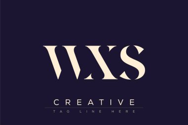 WXS soyut harf logosu tasarımı. Bu logo üç soyut harf tarafından tasarlanmıştır..