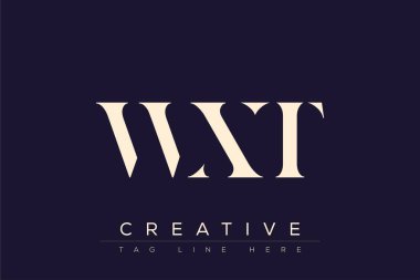 WXT soyut harf logosu tasarımı. Bu logo üç soyut harf tarafından tasarlanmıştır..