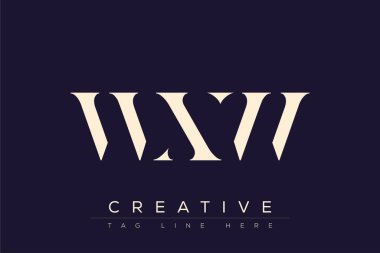 WXW soyut harf logosu tasarımı. Bu logo üç soyut harf tarafından tasarlanmıştır..