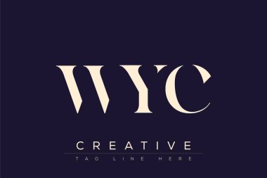 WYC soyut harf logosu tasarımı. Bu logo üç soyut harf tarafından tasarlanmıştır..