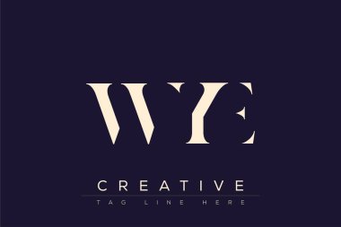 WYE soyut harf logosu tasarımı. Bu logo üç soyut harf tarafından tasarlanmıştır..
