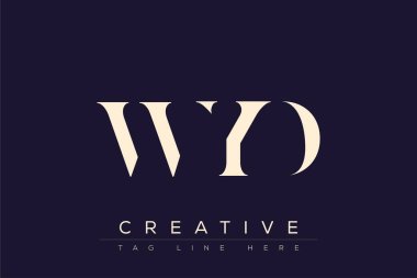 WYD soyut harf logosu tasarımı. Bu logo üç soyut harf tarafından tasarlanmıştır..