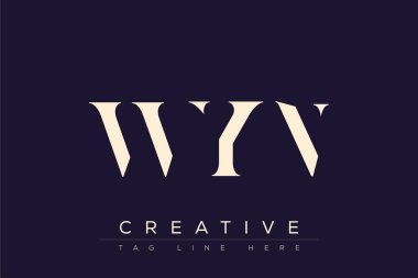 WYN soyut harf logosu tasarımı. Bu logo üç soyut harf tarafından tasarlanmıştır..