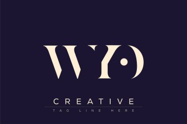 WYO soyut harf logosu tasarımı. Bu logo üç soyut harf tarafından tasarlanmıştır..