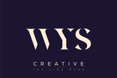 WYS soyut harf logosu tasarımı. Bu logo üç soyut harf tarafından tasarlanmıştır..
