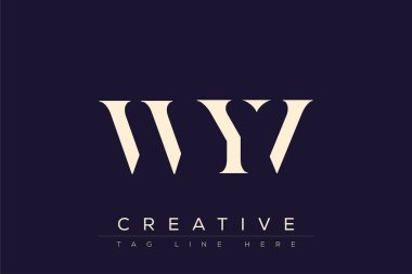WYV soyut harf logosu tasarımı. Bu logo üç soyut harf tarafından tasarlanmıştır..