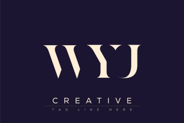 Wyu soyut harf logosu tasarımı. Bu logo üç soyut harf tarafından tasarlanmıştır..