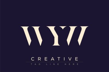 WYW soyut harf logosu tasarımı. Bu logo üç soyut harf tarafından tasarlanmıştır..