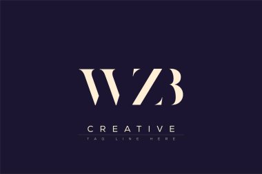 WZB soyut harf logosu tasarımı. Bu logo üç soyut harf tarafından tasarlanmıştır..