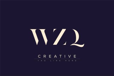 WZQ soyut harf logosu tasarımı. Bu logo üç soyut harf tarafından tasarlanmıştır..