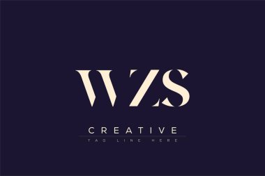 WZS soyut harf logosu tasarımı. Bu logo üç soyut harf tarafından tasarlanmıştır..