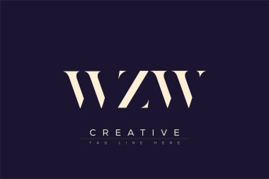WZW soyut harf logosu tasarımı. Bu logo üç soyut harf tarafından tasarlanmıştır..