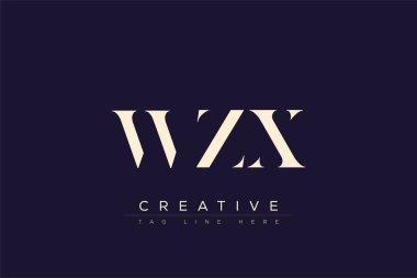 WZX soyut harf logosu tasarımı. Bu logo üç soyut harf tarafından tasarlanmıştır..