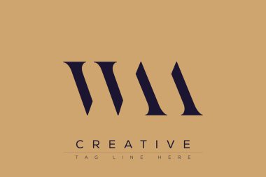 WAA soyut harf logosu tasarımı. Bu logo üç soyut harf tarafından tasarlanmıştır..