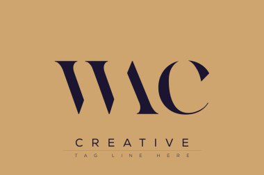 WAC soyut harf logosu tasarımı. Bu logo üç soyut harf tarafından tasarlanmıştır..