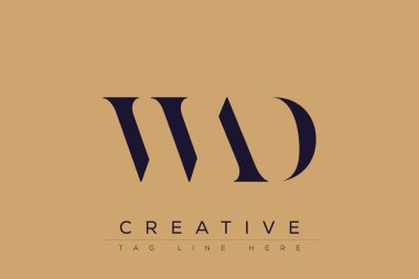 WAD soyut harf logosu tasarımı. Bu logo üç soyut harf tarafından tasarlanmıştır..