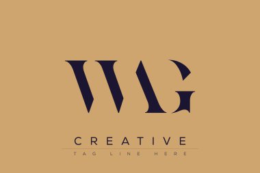 WAG soyut harf logosu tasarımı. Bu logo üç soyut harf tarafından tasarlanmıştır..