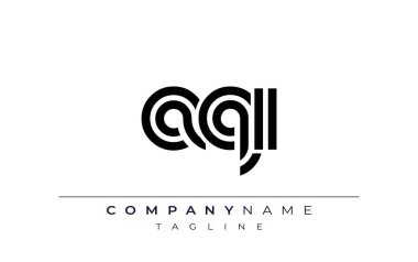 AQI Yaratıcı Eşsiz Modern Harf Logosu Tasarımı. Benzersiz bir harf dizaynına sahip stilize logo, soyut minimalist estetik ve modern cazibe sunar.