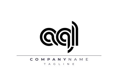 AQL Yaratıcı Eşsiz Modern Harf Logosu Tasarımı. Benzersiz bir harf dizaynına sahip stilize logo, soyut minimalist estetik ve modern cazibe sunar.