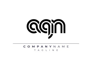 AQN Yaratıcı Eşsiz Modern Harf Logosu Tasarımı. Benzersiz bir harf dizaynına sahip stilize logo, soyut minimalist estetik ve modern cazibe sunar.