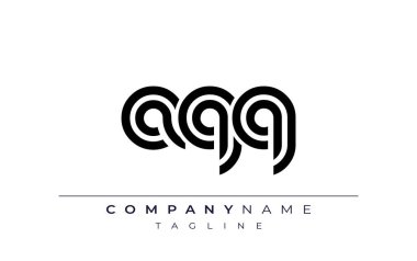 AQQ Yaratıcı Eşsiz Modern Harf Logosu Tasarımı. Benzersiz bir harf dizaynına sahip stilize logo, soyut minimalist estetik ve modern cazibe sunar.