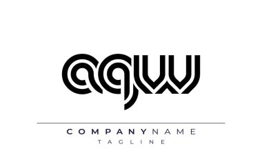 AQW Yaratıcı Eşsiz Modern Harf Logosu Tasarımı. Benzersiz bir harf dizaynına sahip stilize logo, soyut minimalist estetik ve modern cazibe sunar.