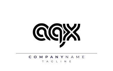 AQX Yaratıcı Eşsiz Modern Harf Logosu Tasarımı. Benzersiz bir harf dizaynına sahip stilize logo, soyut minimalist estetik ve modern cazibe sunar.