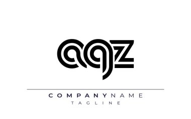 AQZ Yaratıcı Eşsiz Modern Harf Logosu Tasarımı. Benzersiz bir harf dizaynına sahip stilize logo, soyut minimalist estetik ve modern cazibe sunar.