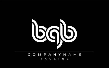 BQB Yaratıcı Eşsiz Modern Harf Logosu Tasarımı. Benzersiz bir harf dizaynına sahip stilize logo, soyut minimalist estetik ve modern cazibe sunar.
