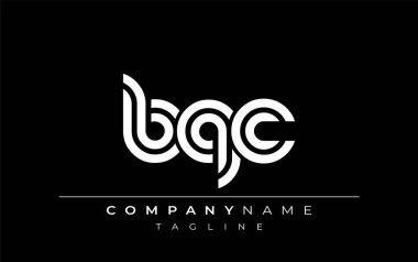 BQC Yaratıcı Eşsiz Modern Harf Logosu Tasarımı. Benzersiz bir harf dizaynına sahip stilize logo, soyut minimalist estetik ve modern cazibe sunar.