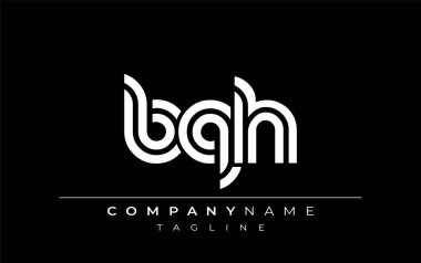 BQH Yaratıcı Eşsiz Modern Harf Logosu Tasarımı. Benzersiz bir harf dizaynına sahip stilize logo, soyut minimalist estetik ve modern cazibe sunar.