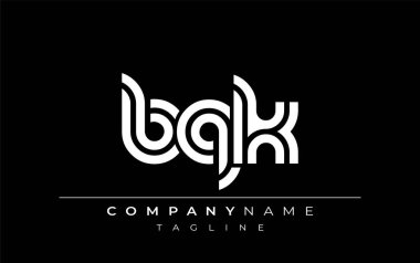 BQK Yaratıcı Eşsiz Modern Harf Logosu Tasarımı. Benzersiz bir harf dizaynına sahip stilize logo, soyut minimalist estetik ve modern cazibe sunar.