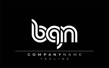 BQN Yaratıcı Eşsiz Modern Harf Logosu Tasarımı. Benzersiz bir harf dizaynına sahip stilize logo, soyut minimalist estetik ve modern cazibe sunar.