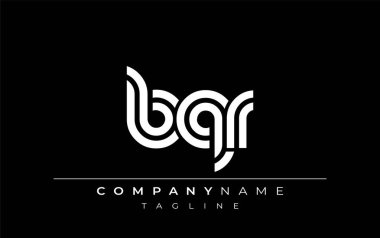 BQR Yaratıcı Eşsiz Modern Harf Logosu Tasarımı. Benzersiz bir harf dizaynına sahip stilize logo, soyut minimalist estetik ve modern cazibe sunar.