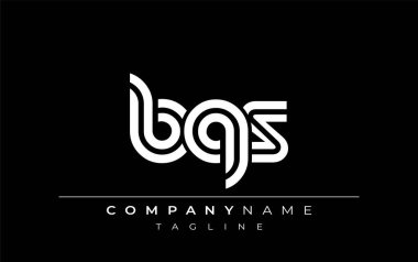BQS Yaratıcı Eşsiz Modern Harf Logosu Tasarımı. Benzersiz bir harf dizaynına sahip stilize logo, soyut minimalist estetik ve modern cazibe sunar.