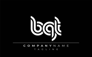 BQT Yaratıcı Eşsiz Modern Harf Logosu Tasarımı. Benzersiz bir harf dizaynına sahip stilize logo, soyut minimalist estetik ve modern cazibe sunar.