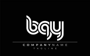 BQY Yaratıcı Eşsiz Modern Harf Logosu Tasarımı. Benzersiz bir harf dizaynına sahip stilize logo, soyut minimalist estetik ve modern cazibe sunar.