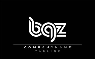 BQZ Yaratıcı Eşsiz Modern Harf Logosu Tasarımı. Benzersiz bir harf dizaynına sahip stilize logo, soyut minimalist estetik ve modern cazibe sunar.