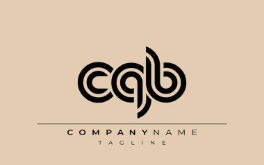 CQB Yaratıcı Eşsiz Modern Harf Logosu Tasarımı. Benzersiz bir harf dizaynına sahip stilize logo, soyut minimalist estetik ve modern cazibe sunar.