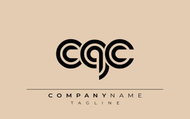 CQC Yaratıcı Eşsiz Modern Harf Logosu Tasarımı. Benzersiz bir harf dizaynına sahip stilize logo, soyut minimalist estetik ve modern cazibe sunar.