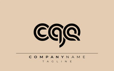 CQE Yaratıcı Eşsiz Modern Harf Logosu Tasarımı. Benzersiz bir harf dizaynına sahip stilize logo, soyut minimalist estetik ve modern cazibe sunar.