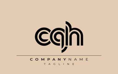 CQH Yaratıcı Eşsiz Modern Harf Logosu Tasarımı. Benzersiz bir harf dizaynına sahip stilize logo, soyut minimalist estetik ve modern cazibe sunar.