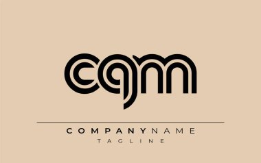 CQM Yaratıcı Eşsiz Modern Harf Logosu Tasarımı. Benzersiz bir harf dizaynına sahip stilize logo, soyut minimalist estetik ve modern cazibe sunar.