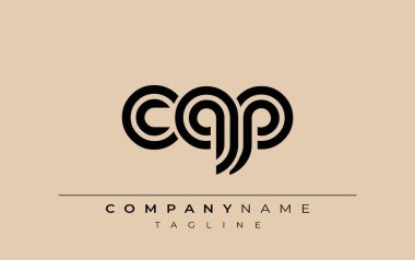 CQP Yaratıcı Eşsiz Modern Harf Logosu Tasarımı. Benzersiz bir harf dizaynına sahip stilize logo, soyut minimalist estetik ve modern cazibe sunar.